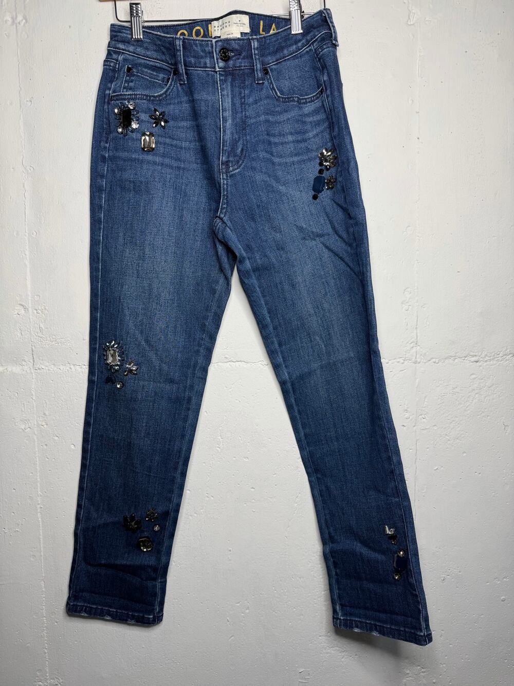 Kate Spade Broome Street Womens 24 Denim Jeans Rhinestones